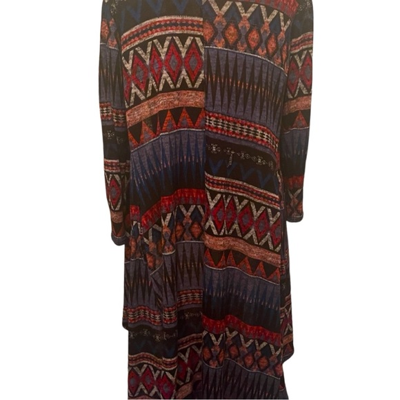 Boho long sleeve high low duster - Picture 2 of 2